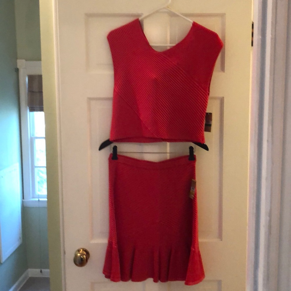 Rachel Roy crop top and skirt